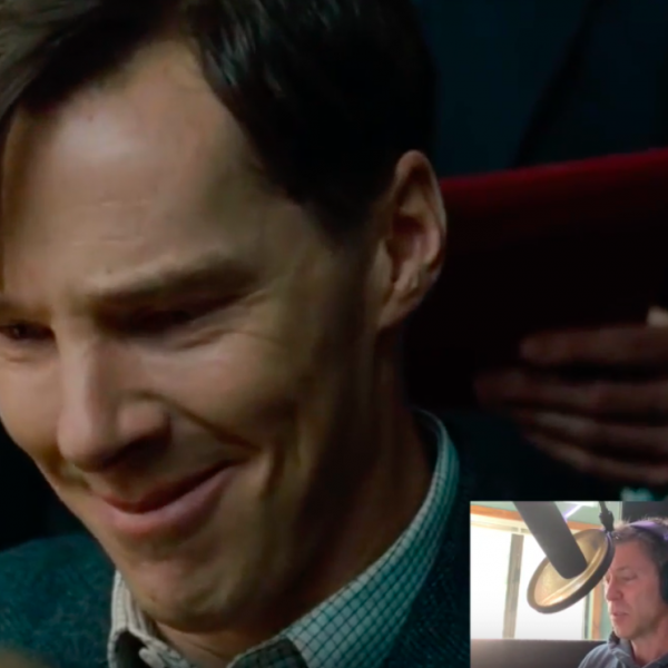 an image of benedict cummerbatch with a picture in picture of a man speaking into a microphone