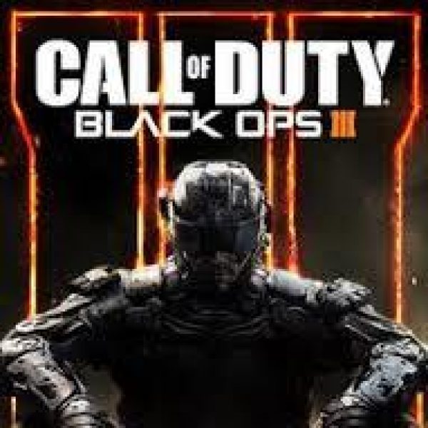 Call Of Duty Black Ops III game cover with ominous looking seated figure