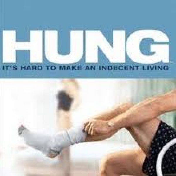 Photo of a mans leg, pulling up his white sock below the title